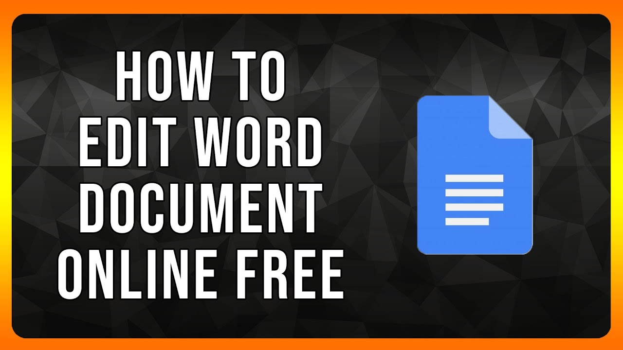 How to Edit Word Document Online Free in 2024