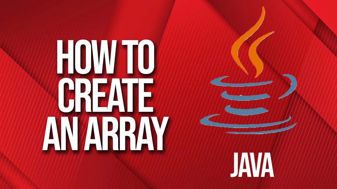 How to create an array in Java