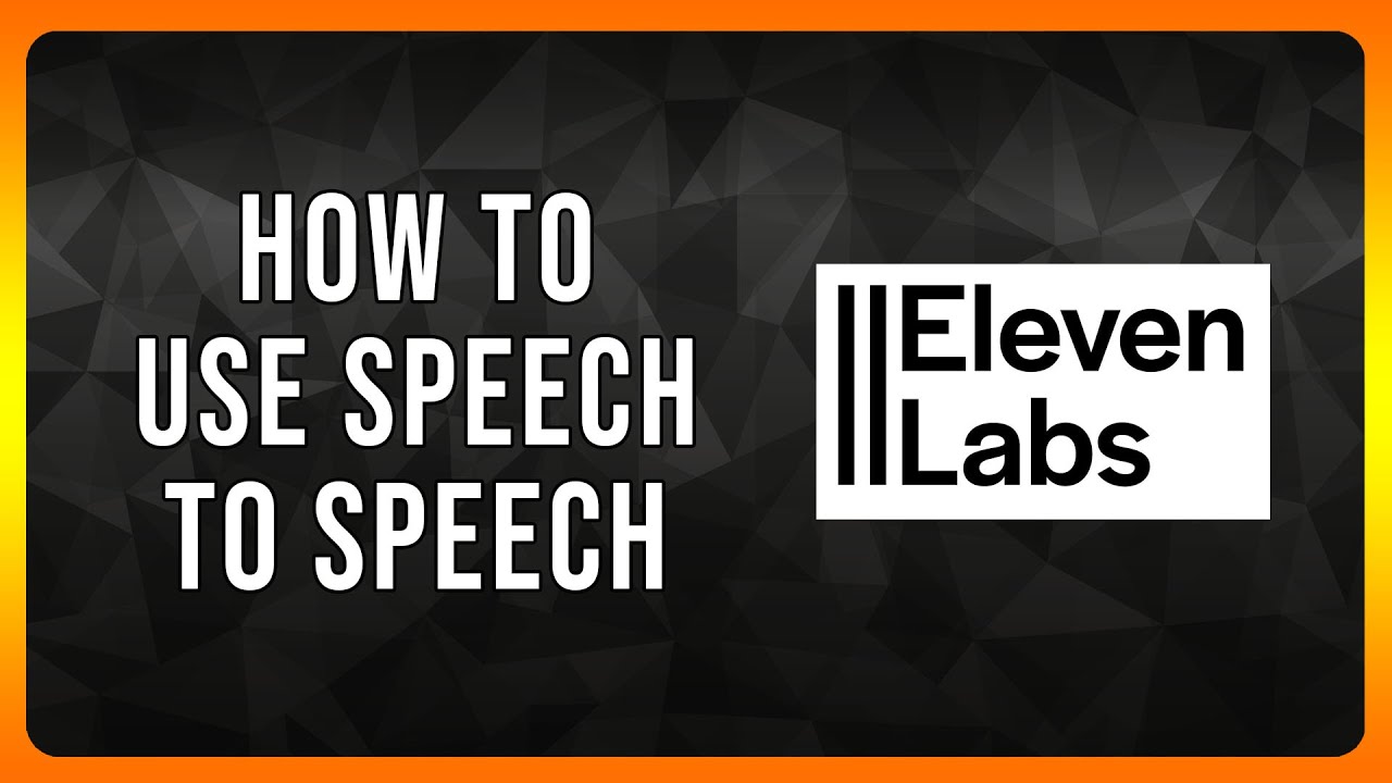 How to use Speech to Speech AI on Elevenlabs in 2024